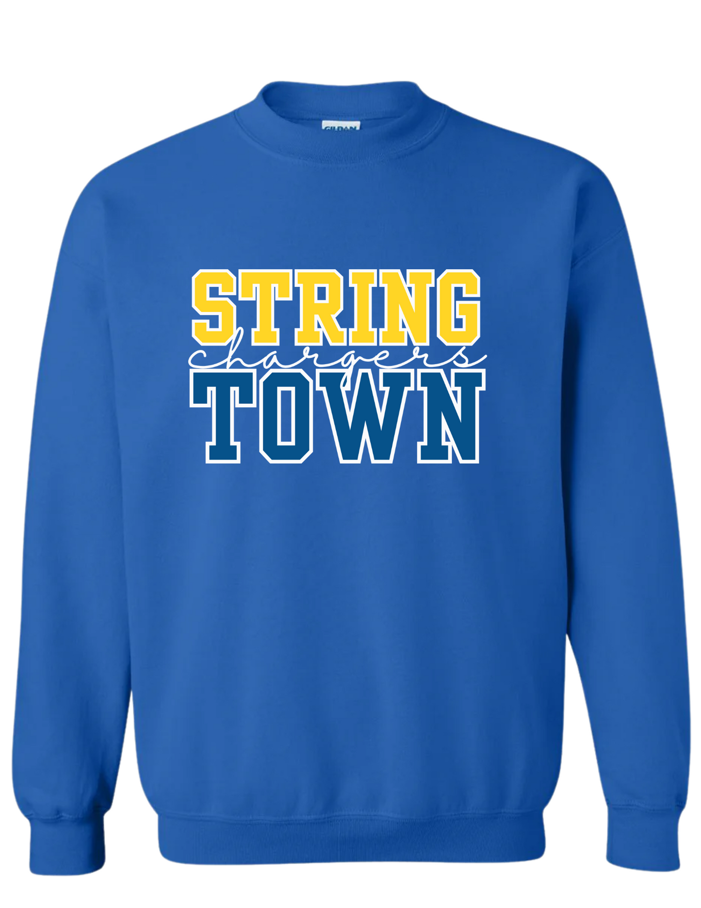 Stringtown Chargers Cursive Sweatshirt