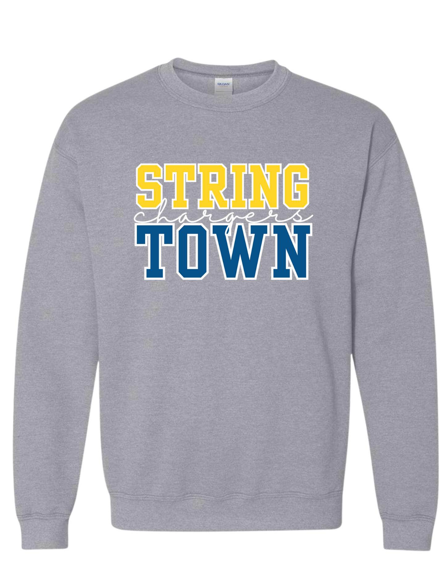 Stringtown Chargers Cursive Sweatshirt