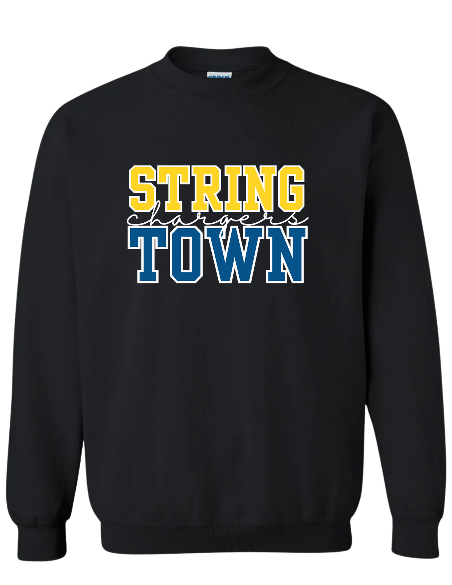 Stringtown Chargers Cursive Sweatshirt