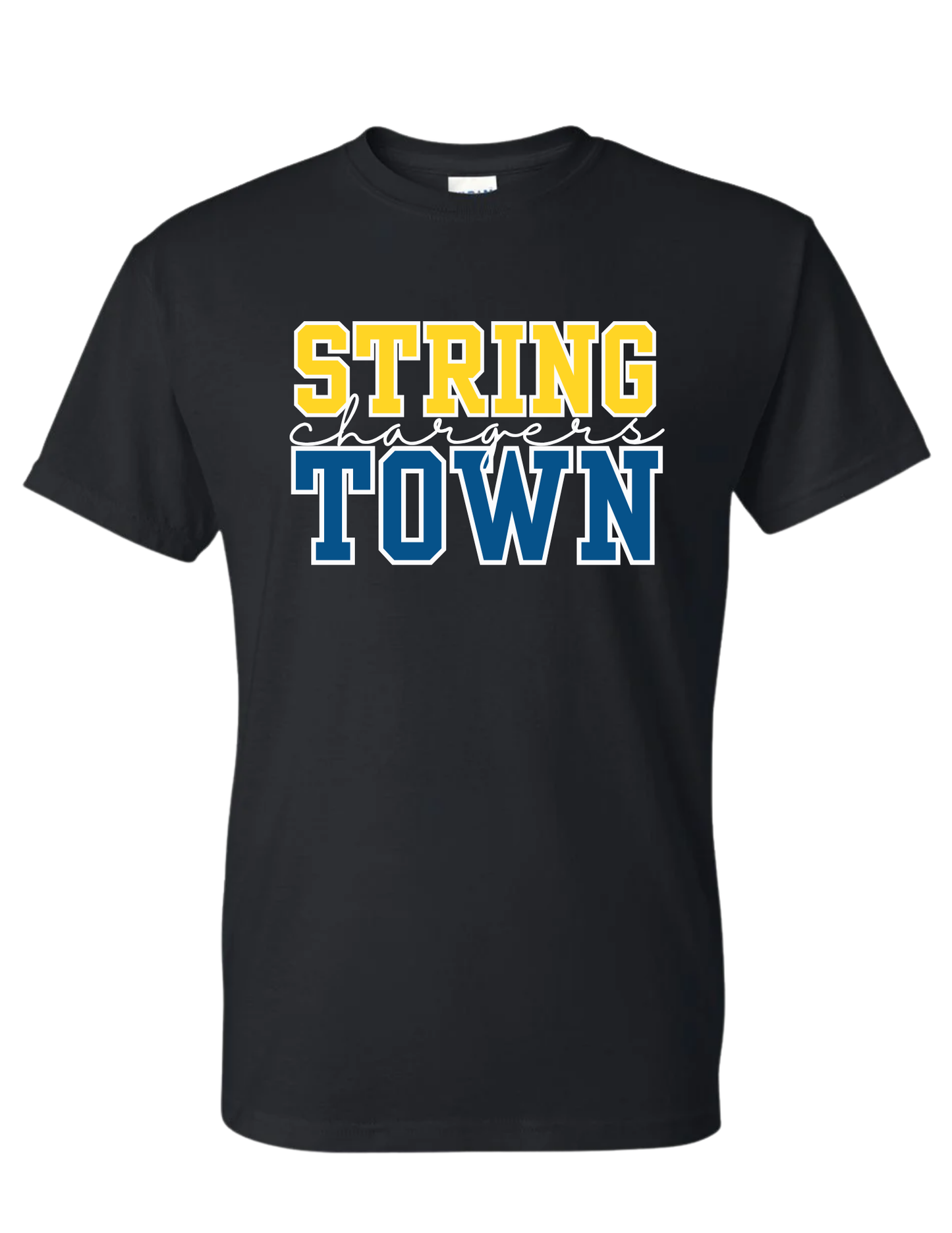 Stringtown Chargers Cursive