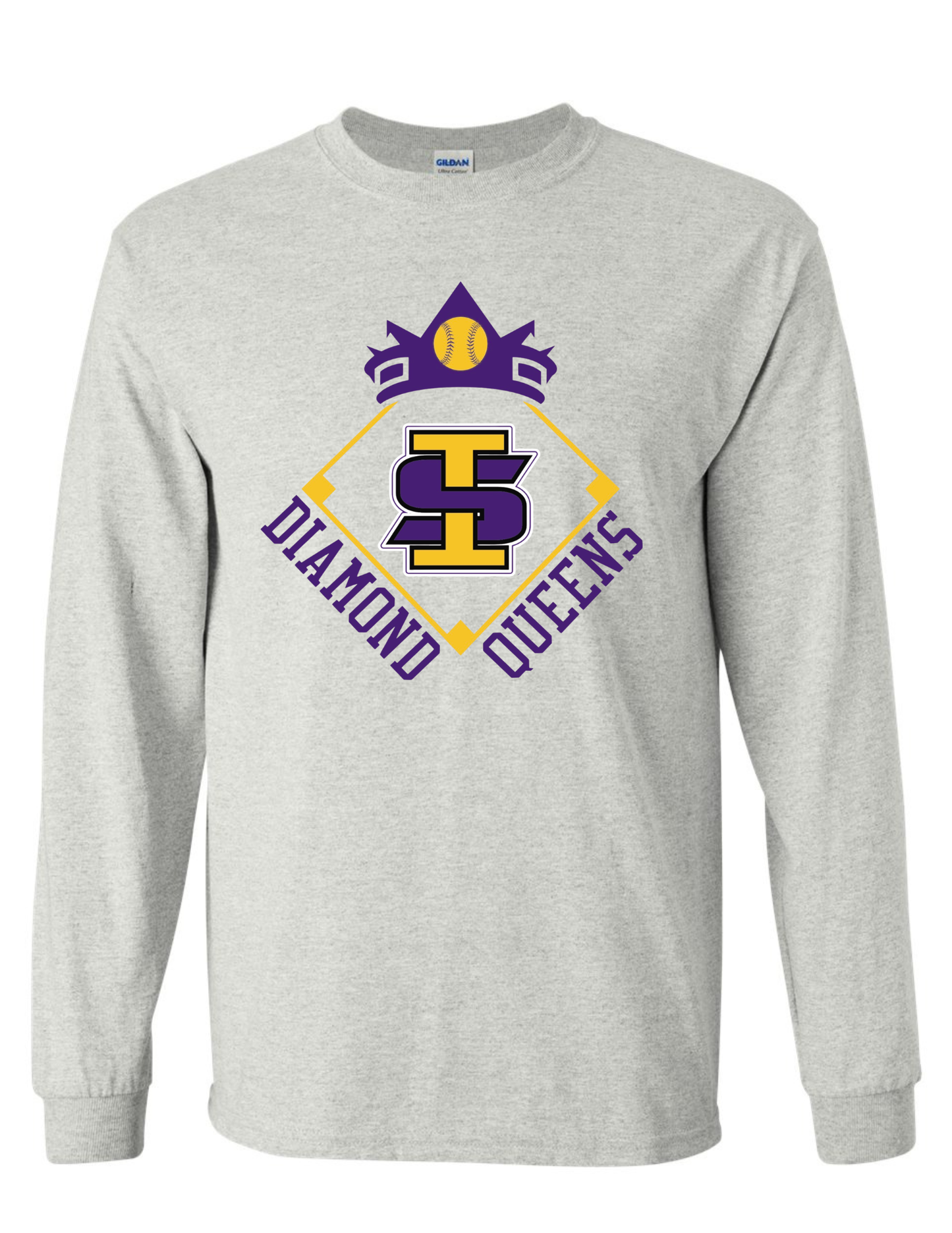 Diamond Queens Logo 3 Ash Gray
