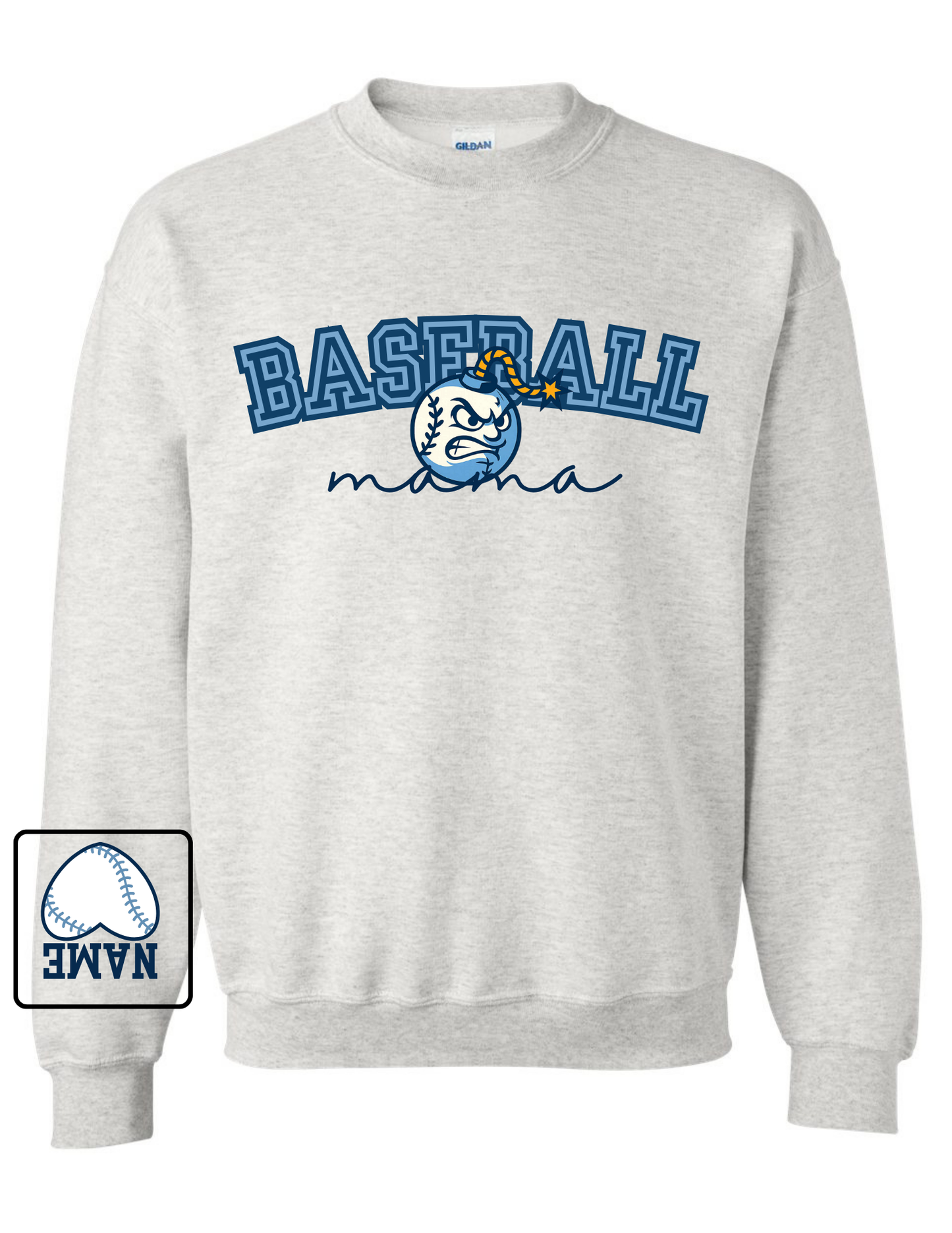 Baseball Mama Heart on Sleeve