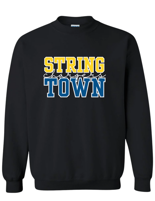 Stringtown Chargers Cursive Sweatshirt